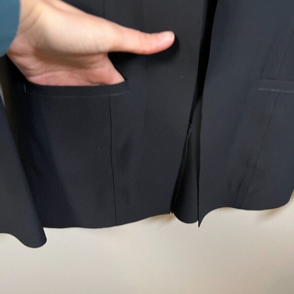 Athleta Cosmic Blazer Jacket Size 0 Black Work Office Career Business Travel - Picture 7 of 12